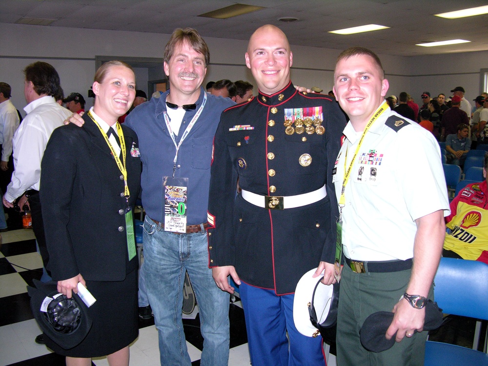 Celebrities and Service Members Gather for NASCAR Race at Talladega