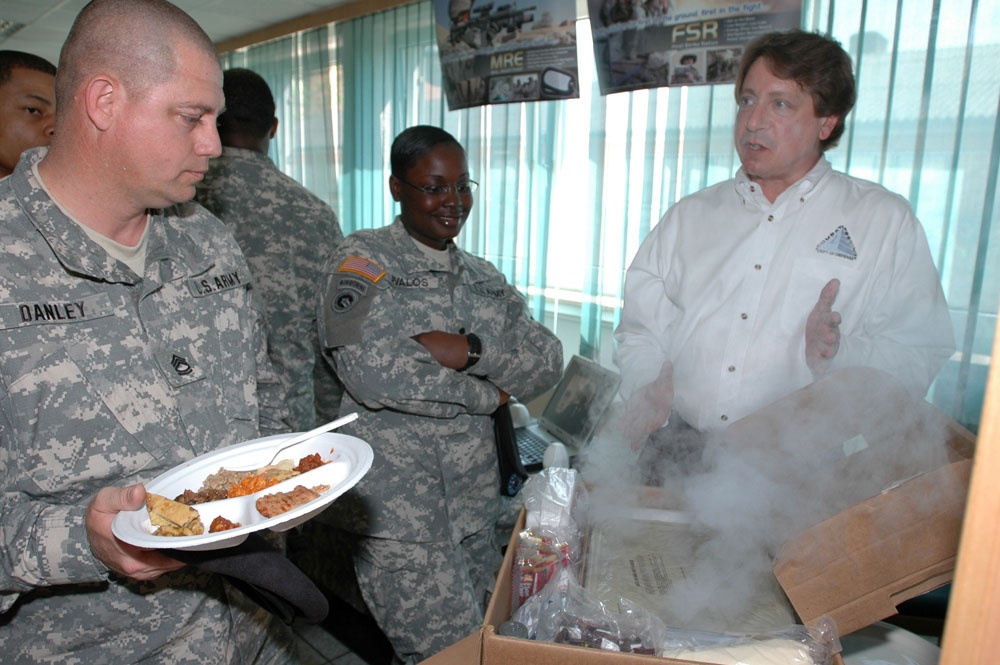 DoD Official Showcases New Combat Ration to Soldiers