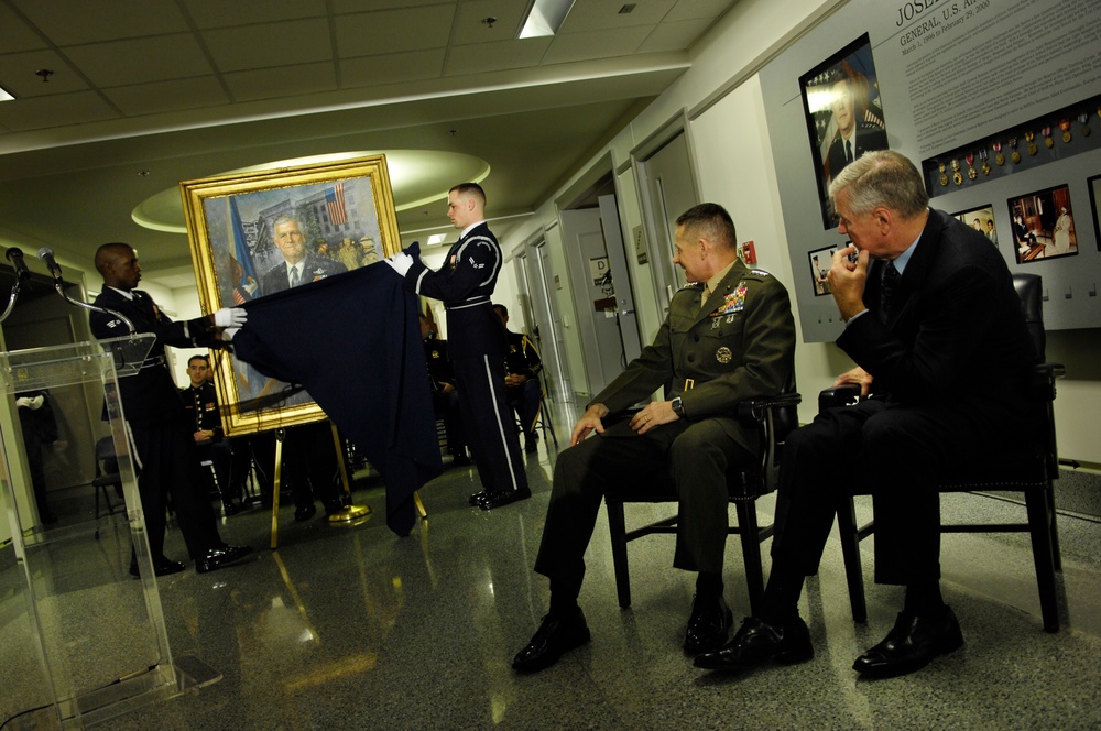 Air Force Honor Guard Unveils Portrait of Retired Gen. Richard B. Myers