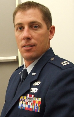 Air Force Officer Poses for Photo at Pentagon