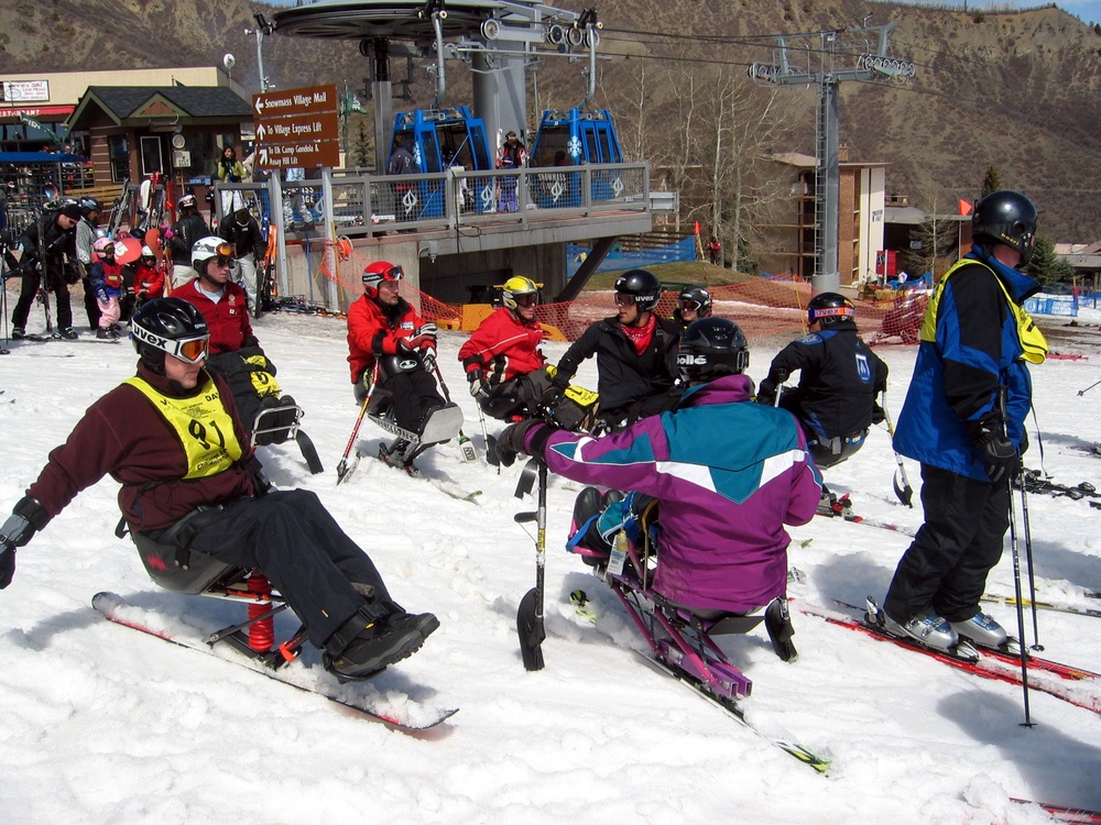 Disabled Veterans Compete in Winter Sports Clinic's Alpine Race