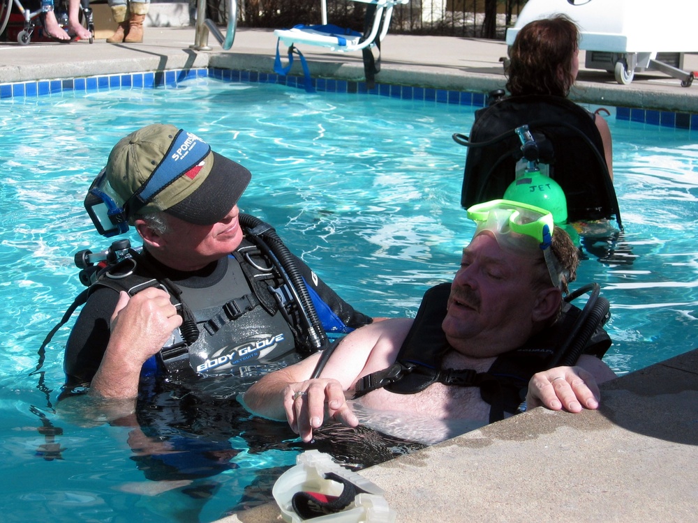 Disabled Veterans Learn Scuba Diving at Winter Sports Clinic