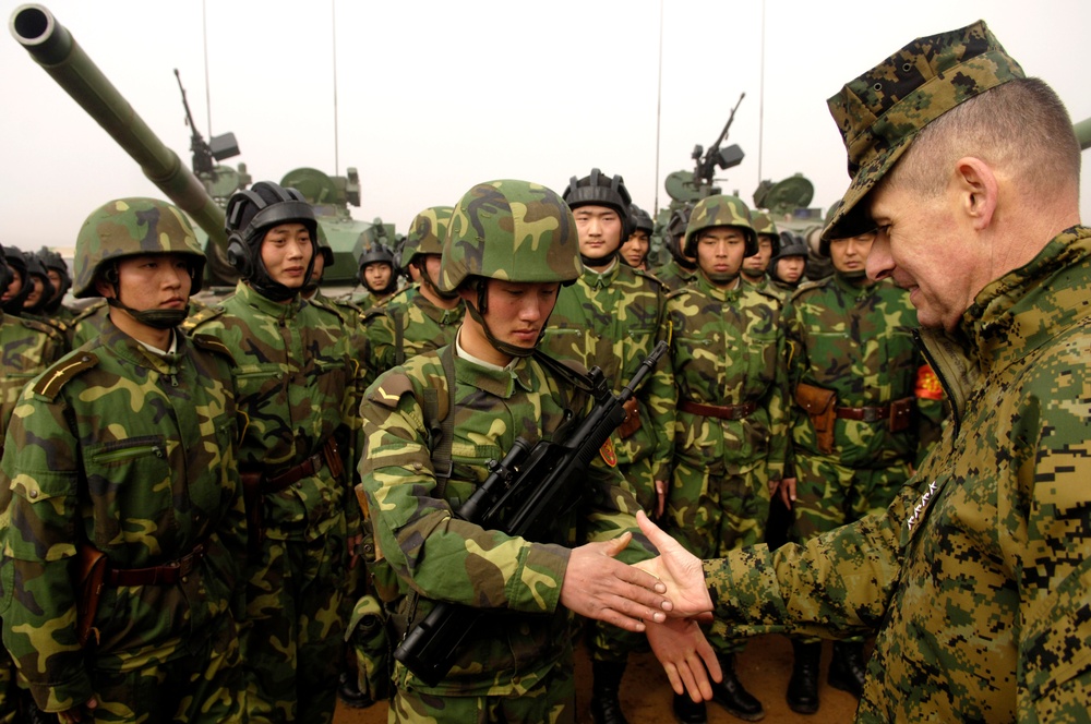 U.S. and Chinese Military Leaders Meet at Training Base