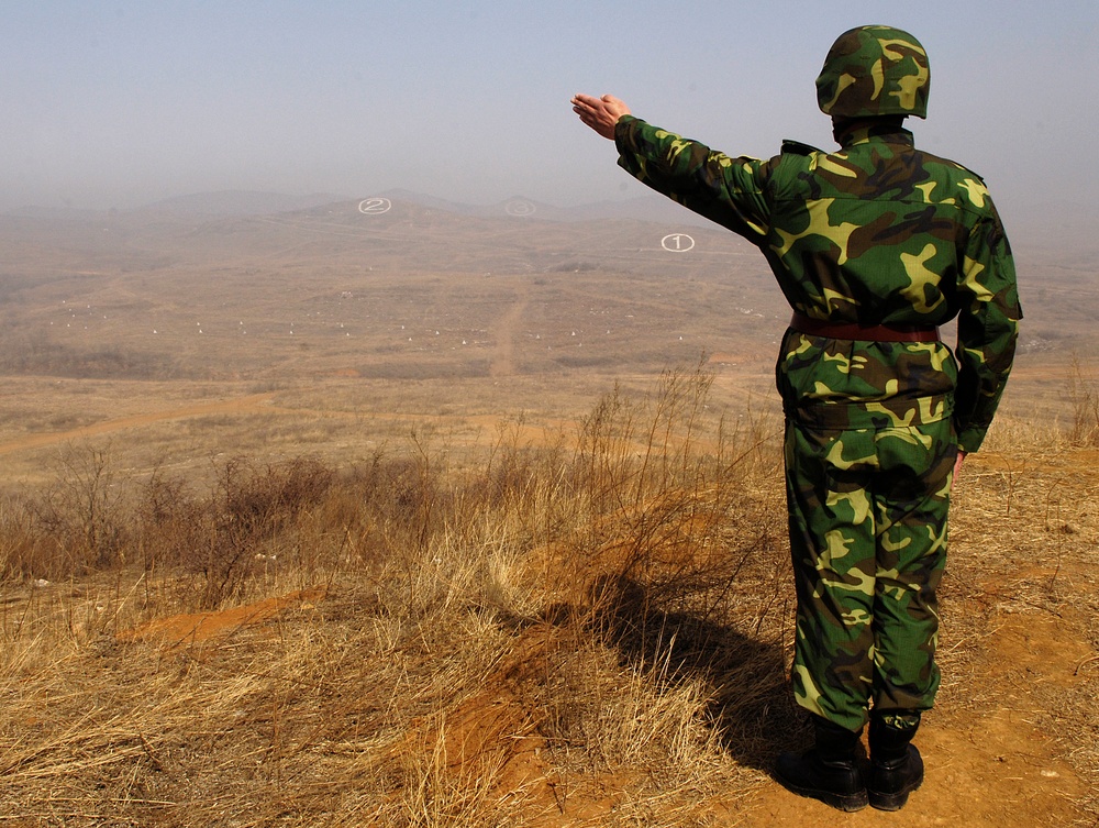 Chinese Military Conducts Armor Training Exercise as U.S. Chairman of Joint Chiefs Observes