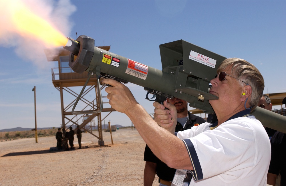 Civilian Leader Fires Rocket-Propelled Grenade Simulator at Fort Bliss