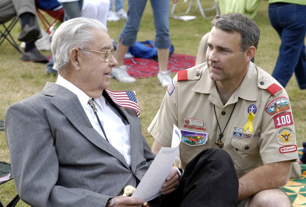 World War II Veteran Supports Troops at America Supports You Rally