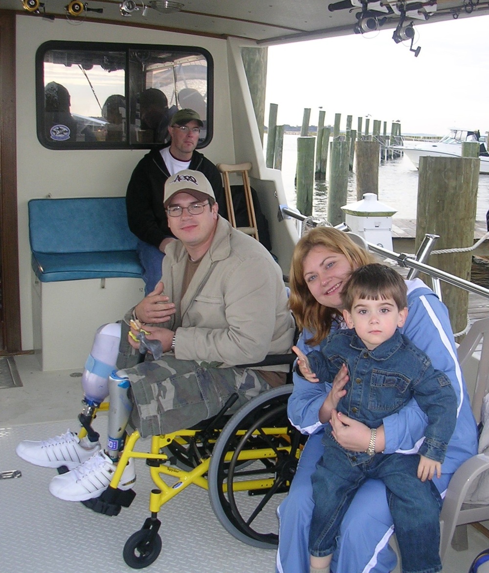 Double Amputee Veteran Enjoys Family Fishing Trip