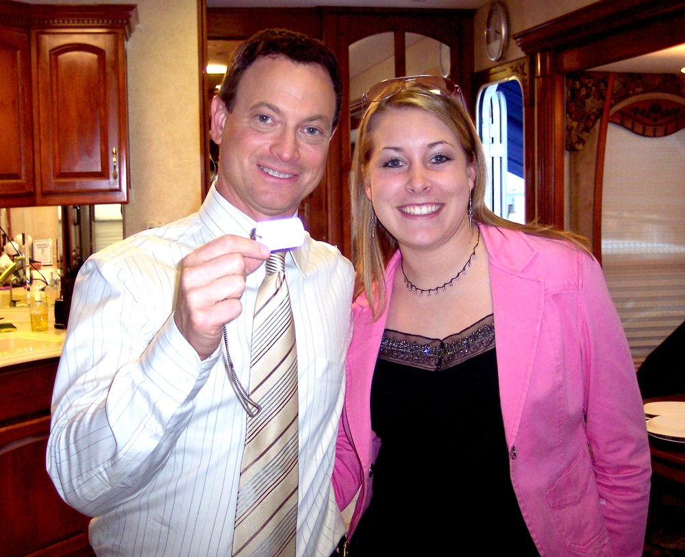 Actor Gary Sinise Meets with Military Supporter Shauna Fleming