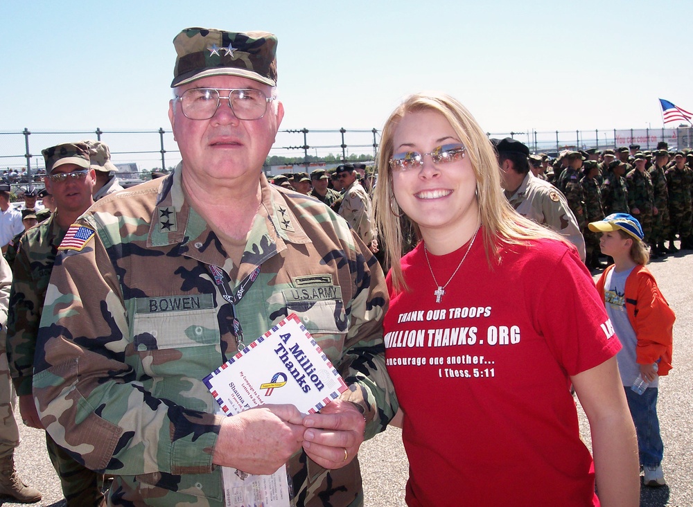 Alabama National Guard Leader Receives Book Donation at Talladega Super Speedway