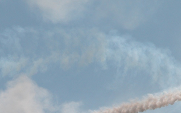 WWII-Era Navy Trainer Plane Skywriting Over Andrews Air Force Base