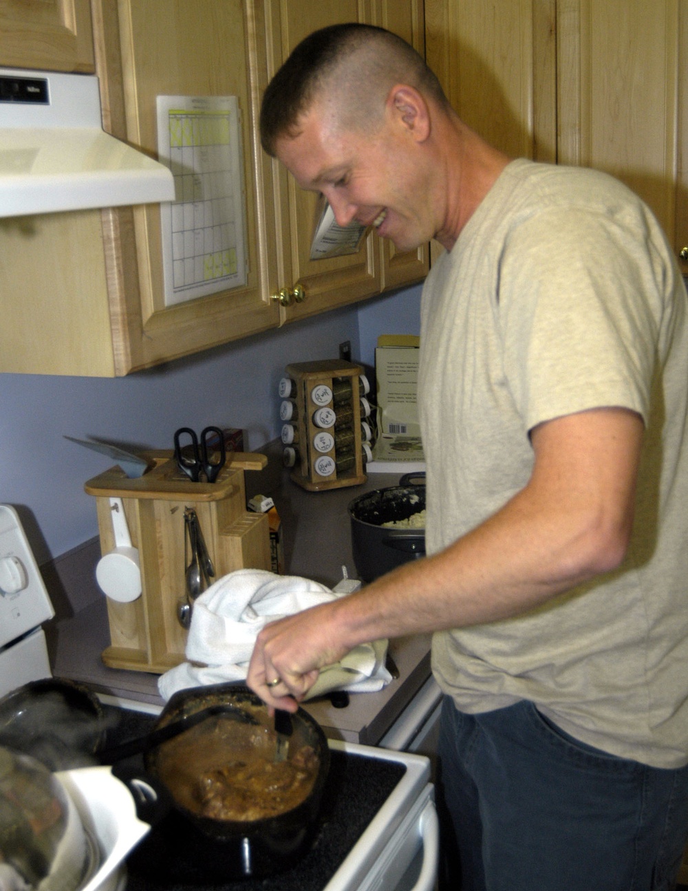 Wounded Warrior Learns Cooking Skills at Walter Reed