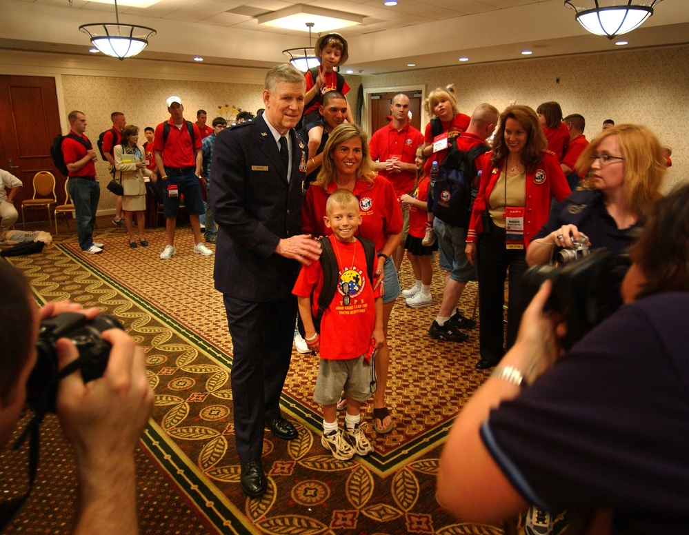 Gen. Myers Honors Families of Fallen Soldiers at TAPS Meeting