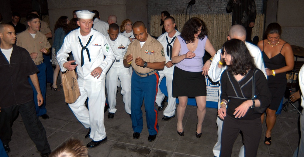 Service Members Celebrate Fleet Week at USO Kickoff Party in New York City