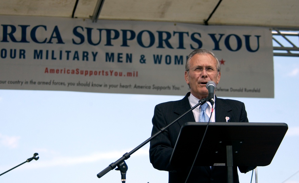 Rumsfeld Emphasizes Importance of Remembering Military at Rolling Thunder Ride