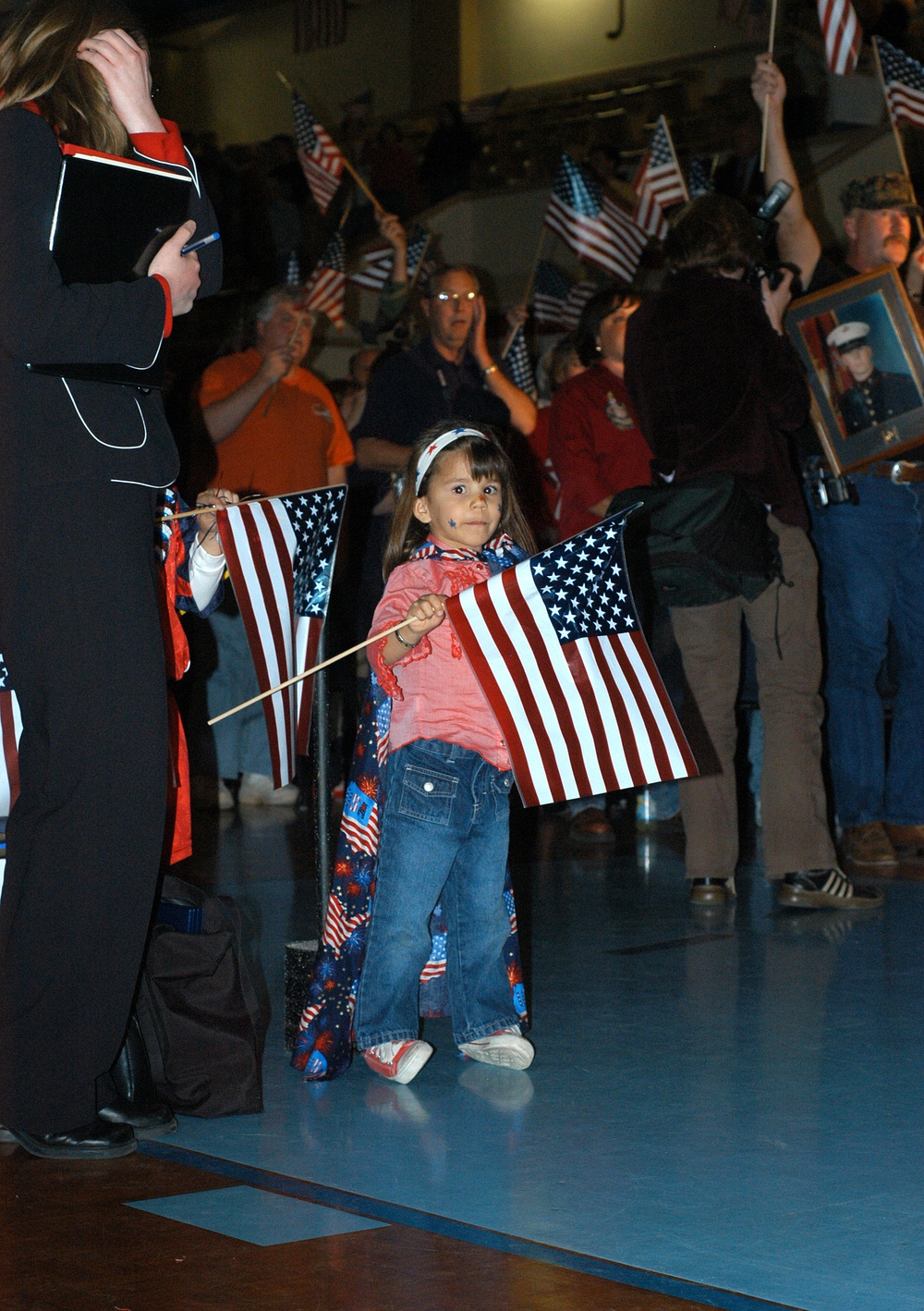Patriotic Youngster Supports America Supports You Campaign
