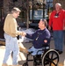 Wolfowitz Greets Disabled Veteran at Winter Sports Clinic