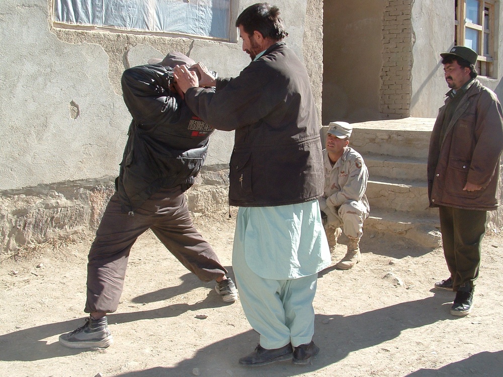 Afghan Police Receive Search Training from U.S. Soldiers