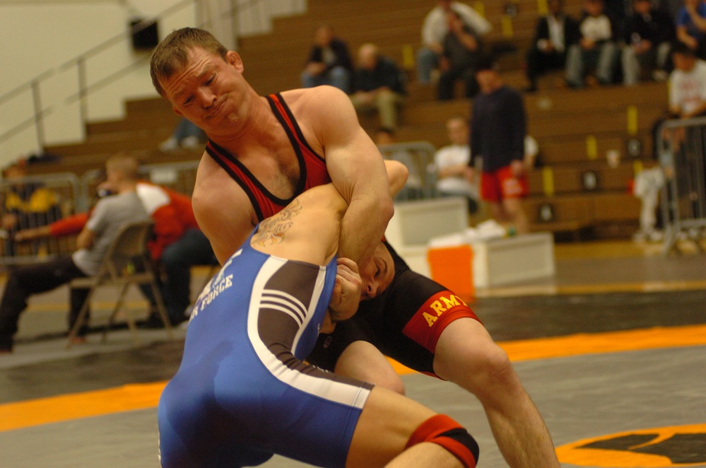 2004 Olympian Sgt. Oscar Wood Defeats Senior Airman Johnny Gunn at 2005 Armed Forces Wrestling Championships