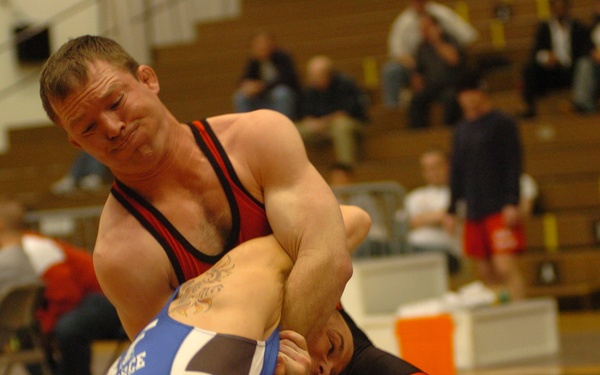 2004 Olympian Sgt. Oscar Wood Defeats Senior Airman Johnny Gunn at 2005 Armed Forces Wrestling Championships