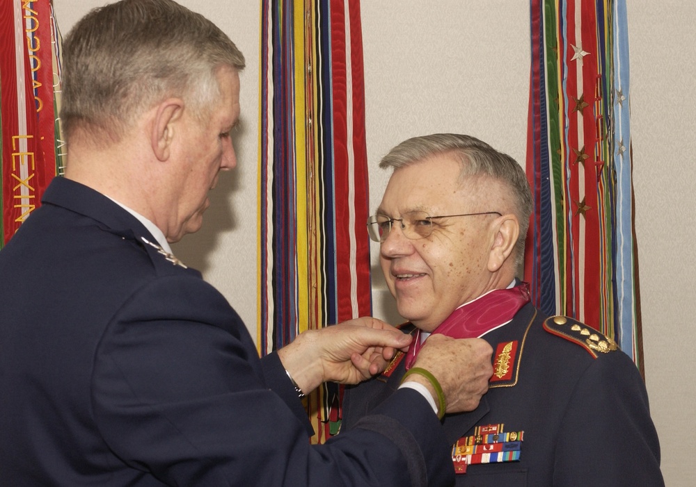 Gen. Myers Awards Legion of Merit to German Gen. Kujat at Pentagon