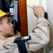 Puerto Rican Soldier Installs New Wiring at Camp Eggers in Afghanistan