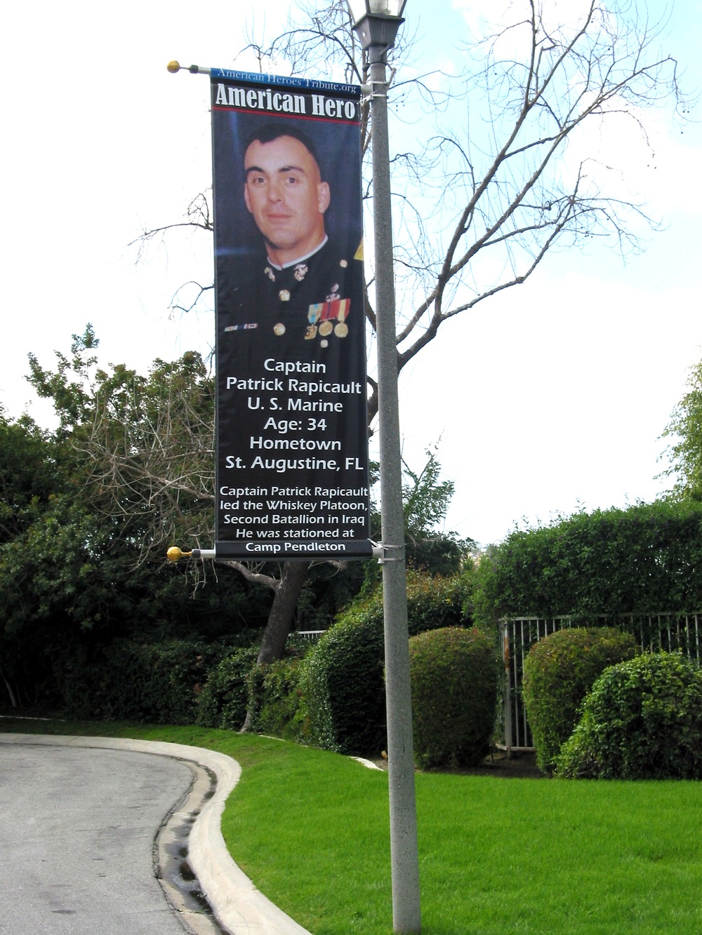 Fallen Soldier Honored with Memorial Banners in San Clemente