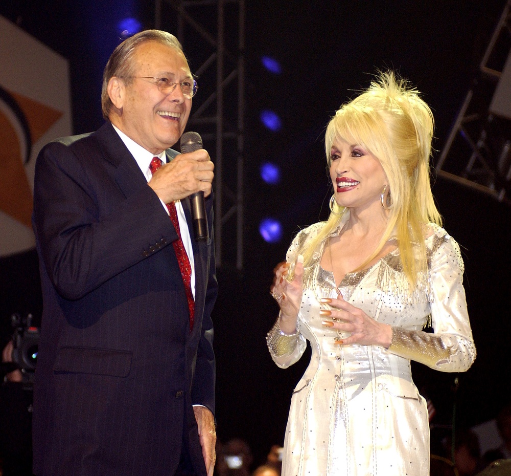 Rumsfeld Joins Parton on Grand Ole Opry Stage