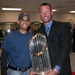 Red Sox World Series Trophy Visits Wounded Soldier at Walter Reed