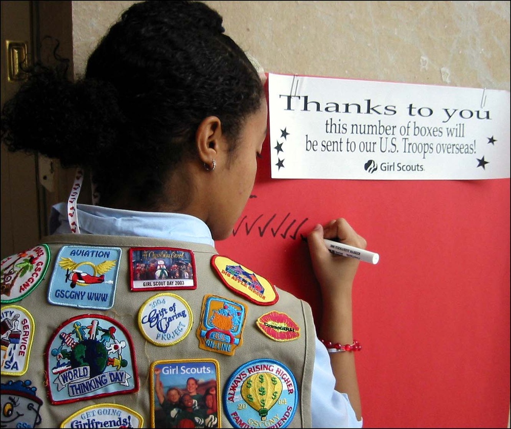 Girl Scouts Sell Thousands of Cookies for U.S. Troops Overseas