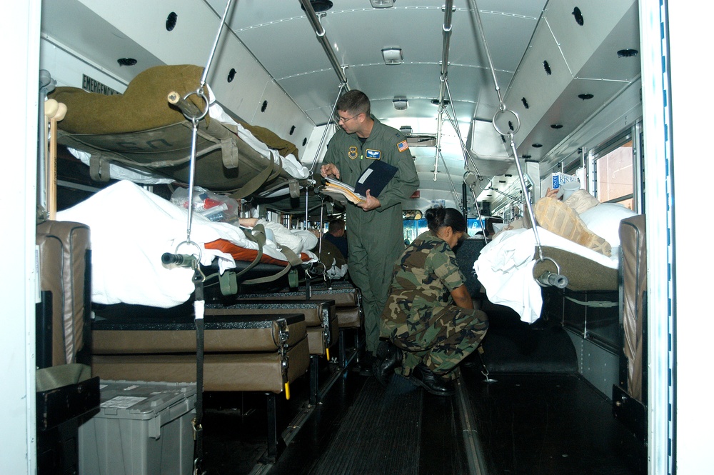 Wounded Troops Transported from Andrews Air Force Base to Military Hospital