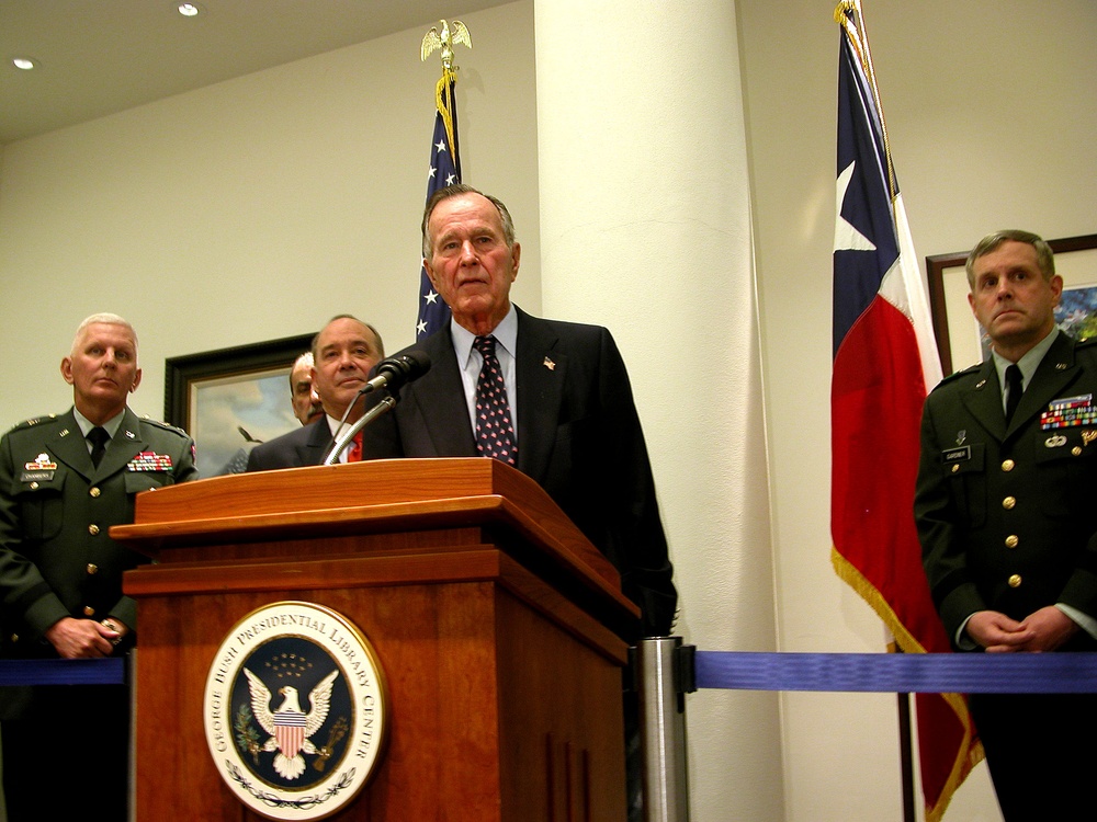 Former President Bush Presides Over Naturalization Ceremony at Presidential Library