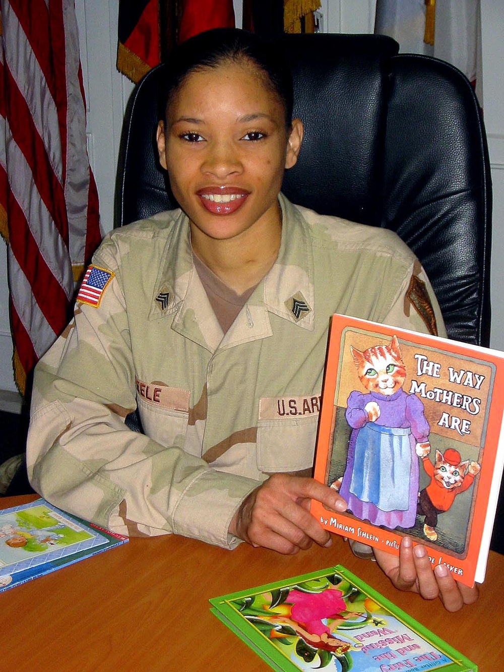 Army Sergeant Reads to Daughters via Video for OMCA Program