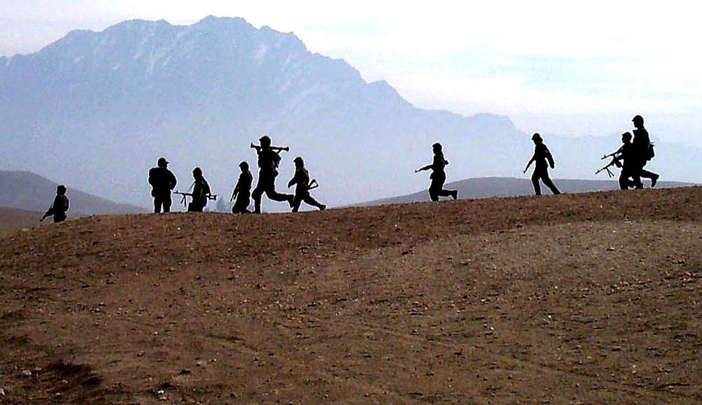 Afghan Army Soldiers Train for Combat in Rugged Terrain