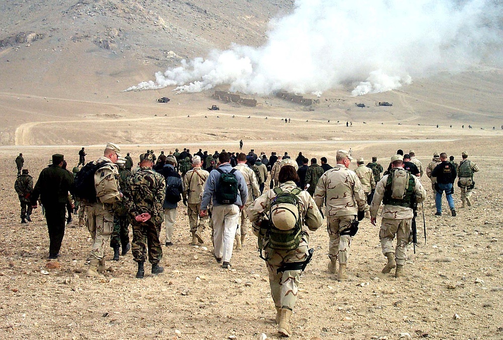 U.S. and Afghan Officials Observe Live-Fire Training Exercise