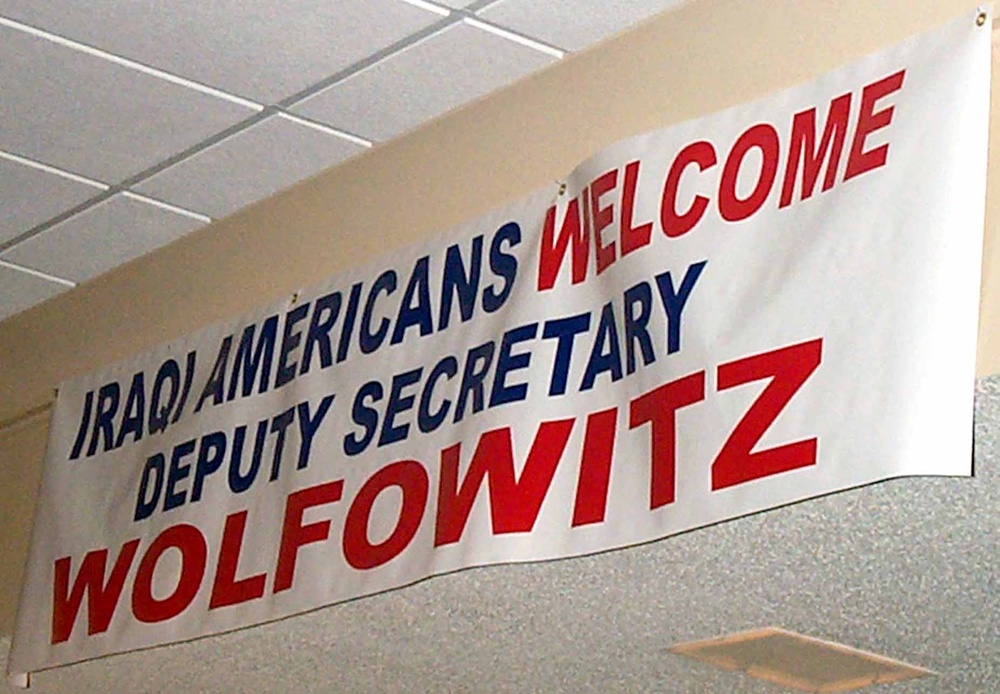 Wolfowitz Welcomed at Iraqi Democracy Forum in Dearborn