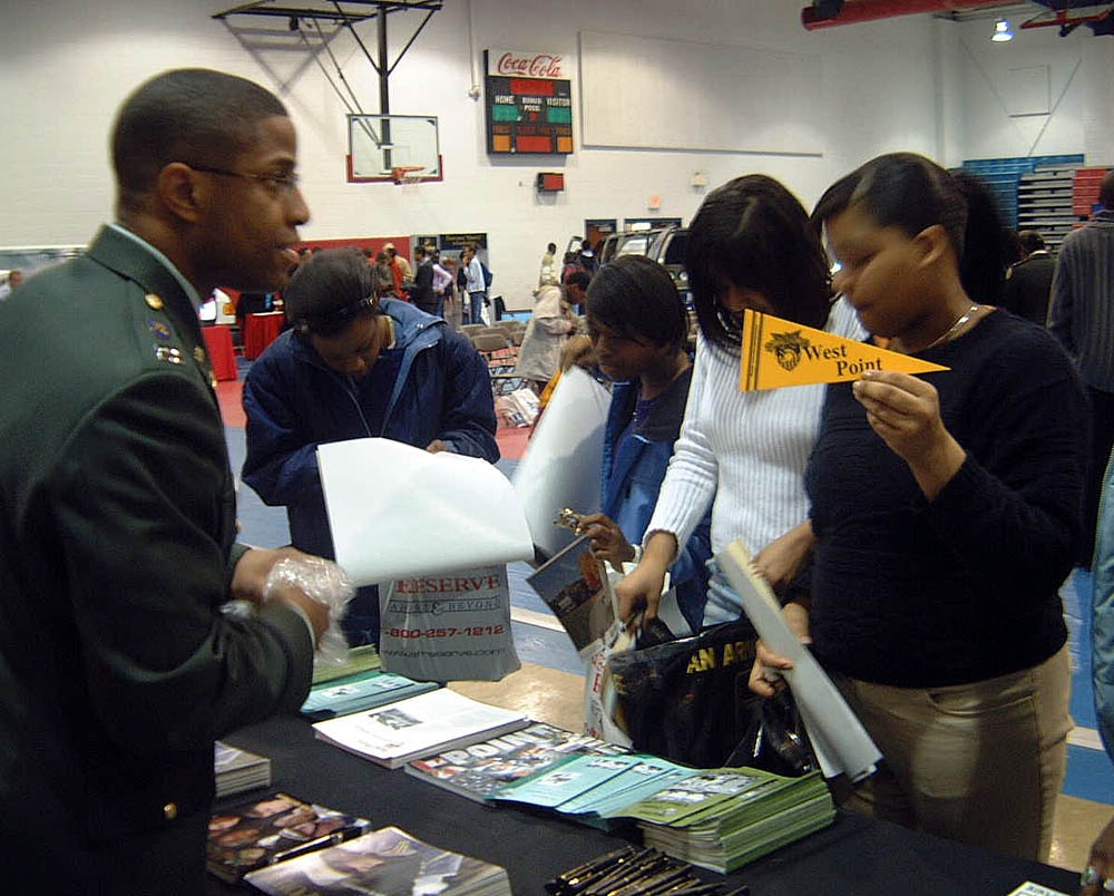 Army Officer Discusses Career Opportunities at African-American History Month Expo