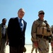 Rumsfeld Visits Baghdad Airport After Fall of Saddam Hussein