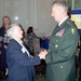 Retired Air Force General Greets Army General at Women's Memorial
