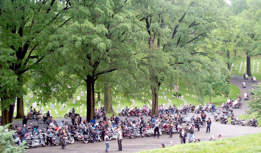 Motorcycle Riders Honor Fallen at Arlington National Cemetery