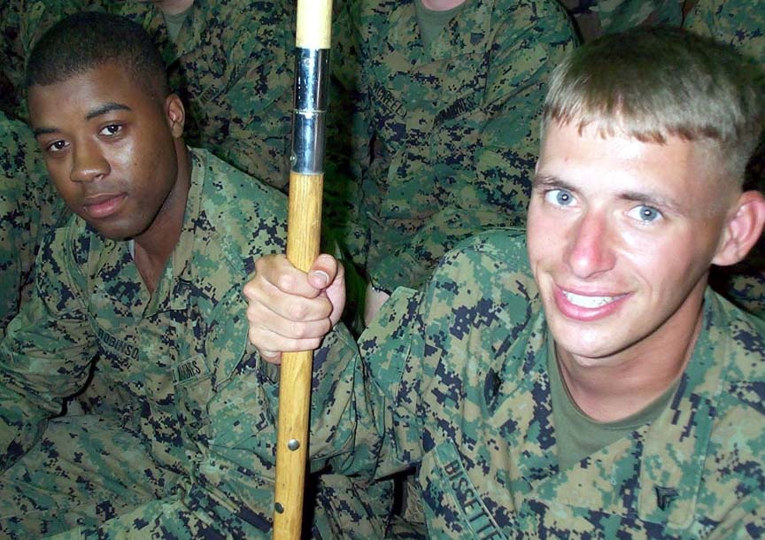 Marine Corps Corporals Await Wolfowitz Visit in South Korea