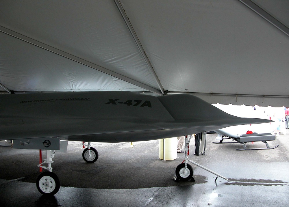 Northrop Grumman Unveils X-47A Unmanned Combat Aerial Vehicle Mock-Up at Naval Air Station Patuxent River