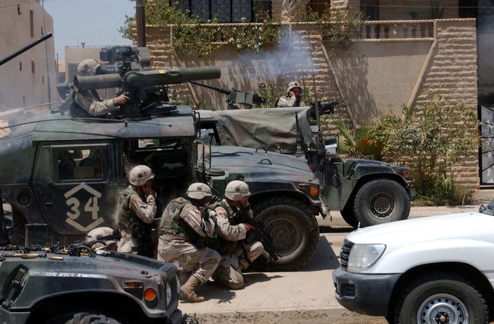 101st Airborne Fires TOW Missile at Suspected Hideout of Saddam Hussein's Sons in Mosul