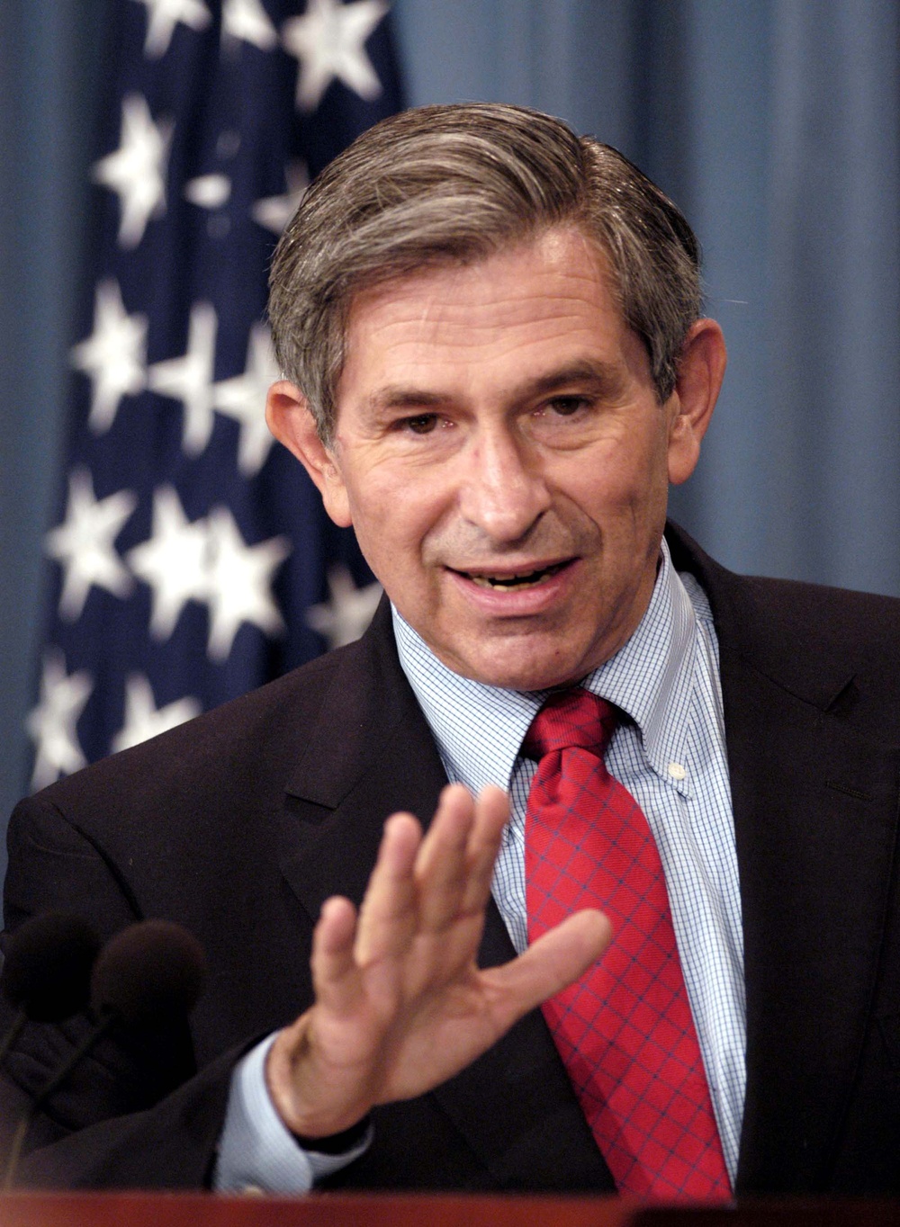 Wolfowitz Addresses Reporters at Pentagon Briefing