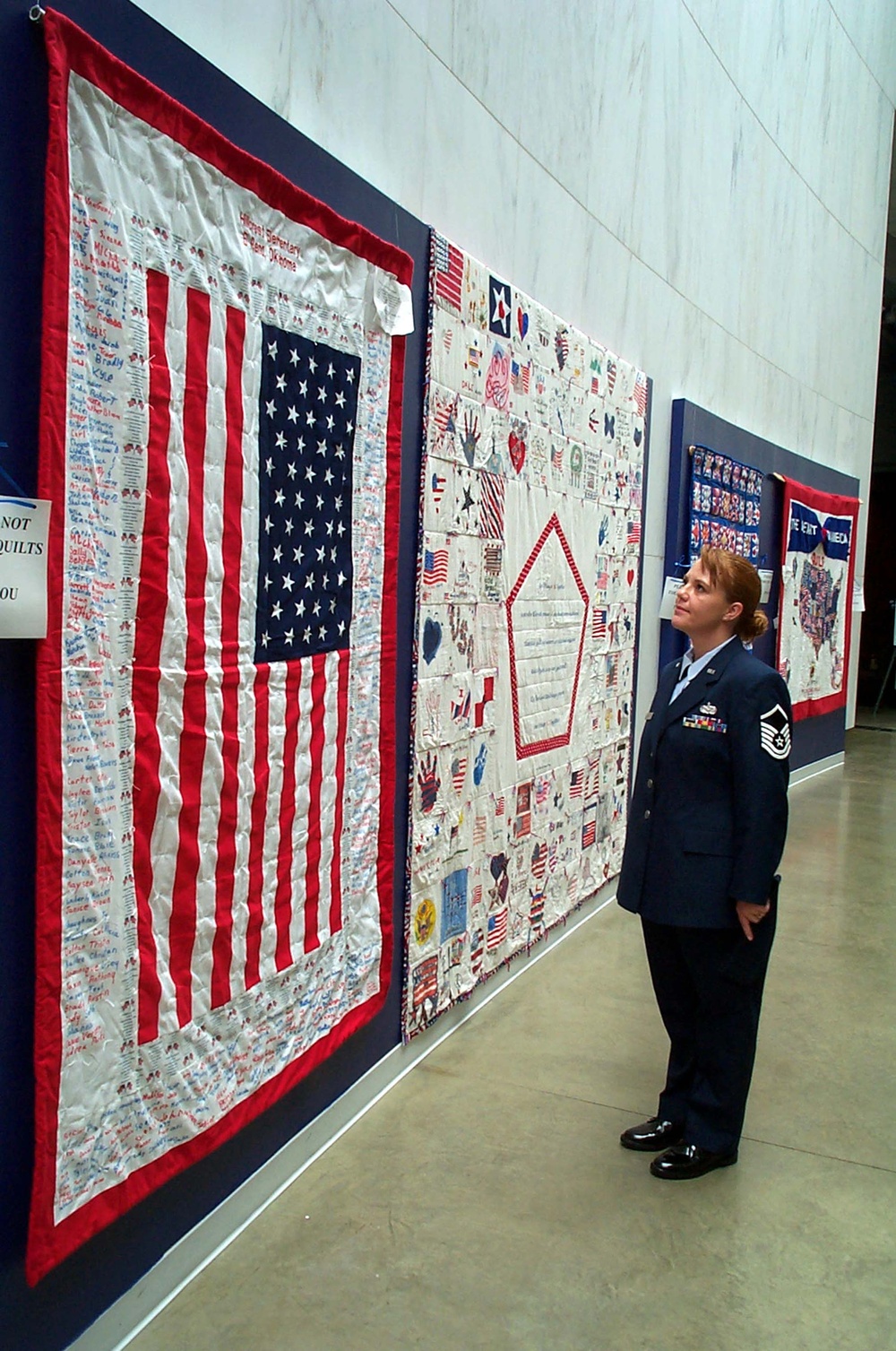 Air Force Reservist Moved by Outpouring of Support at Quilt Display