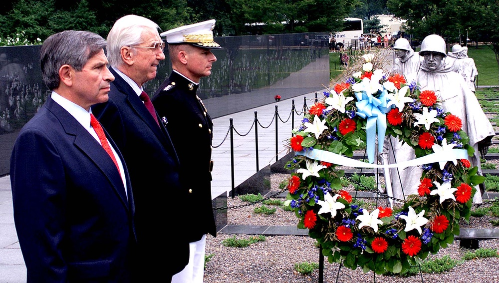 Wolfowitz, McMahon, Pace Honor Korean War Veterans at Memorial