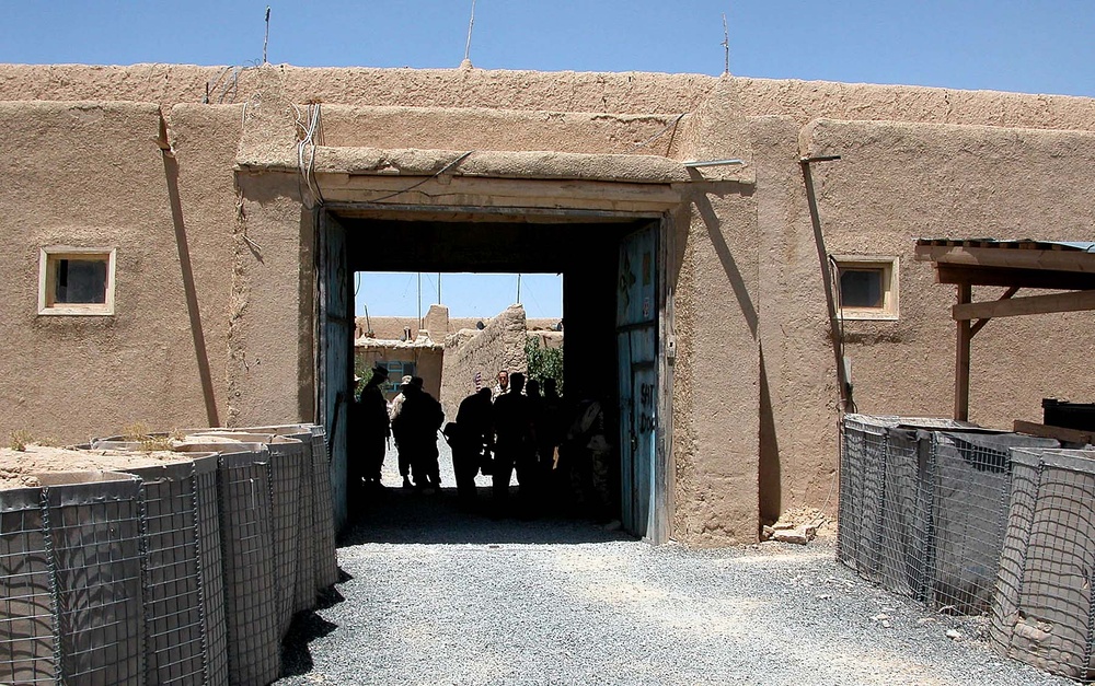 Soldiers Provide Security at Provincial Reconstruction Team Compound in Afghanistan