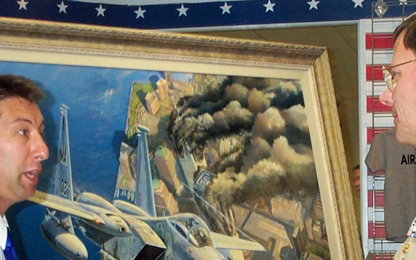 Navy Captain Attends Pentagon Art Signing Event