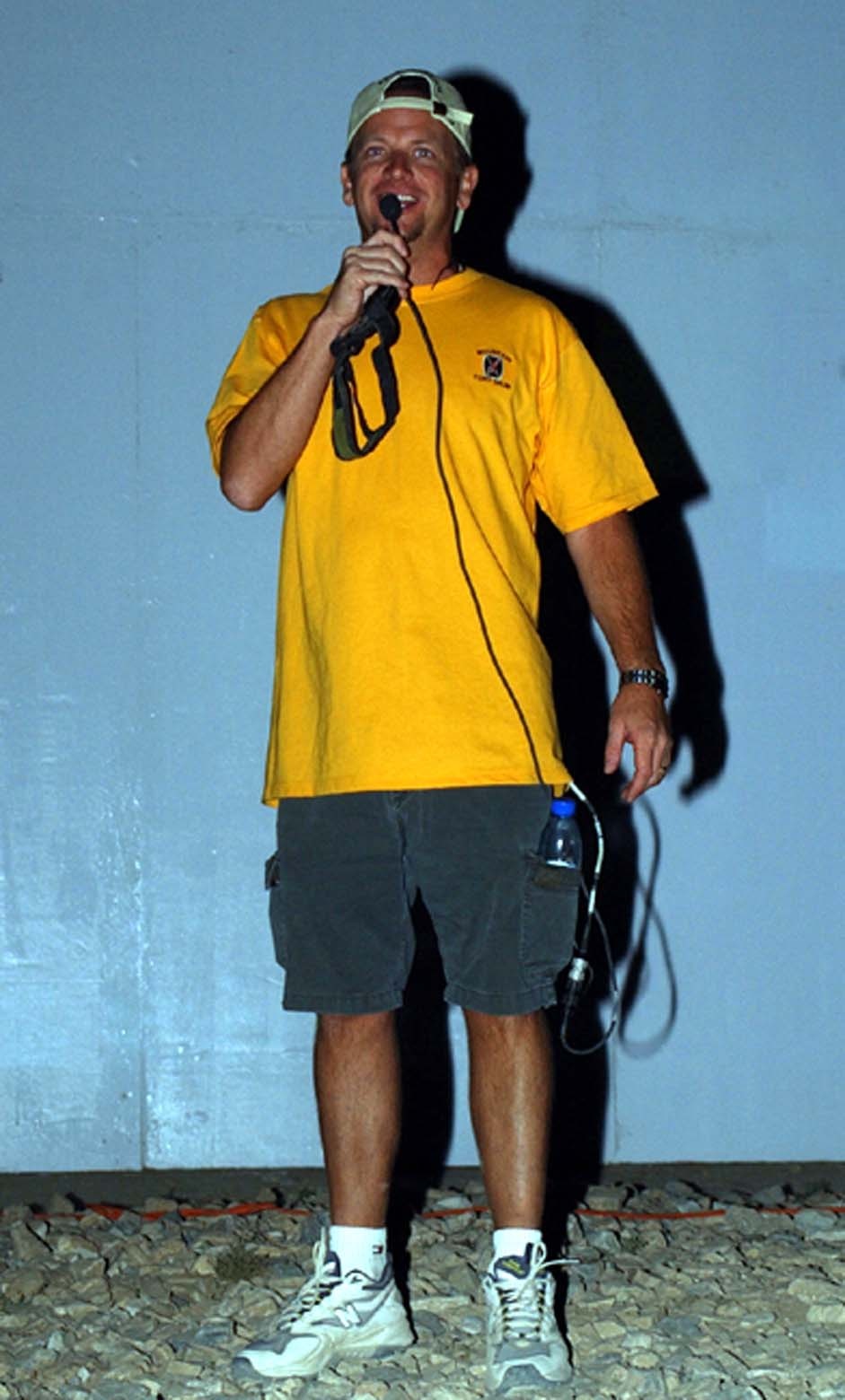 Comedian Don Barnhart Jr. Entertains Troops at Camp Vance in Afghanistan