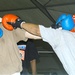 Soldiers Compete in Boxing Match in Mosul, Iraq