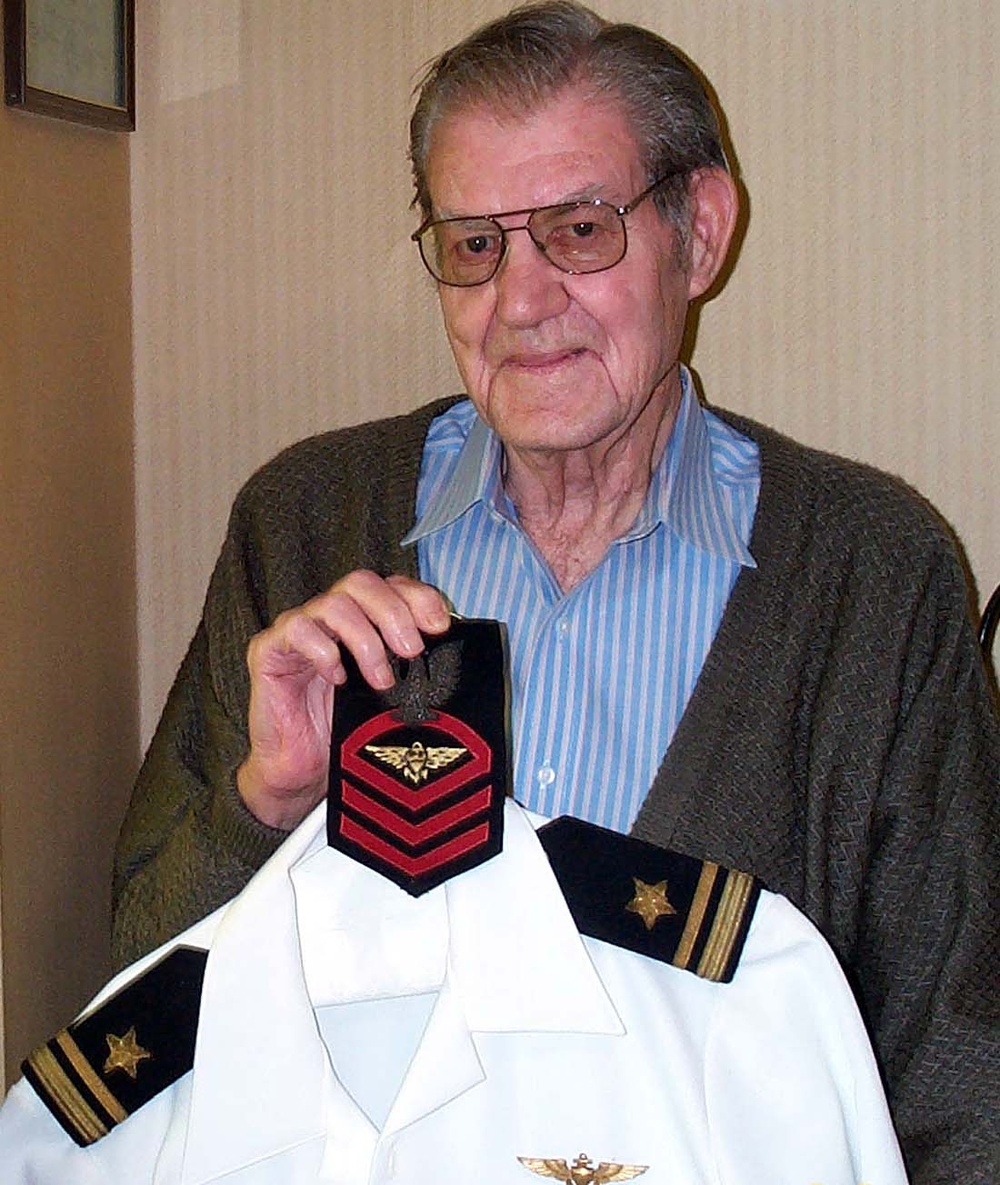 Veteran Displays Mementos of Naval Service